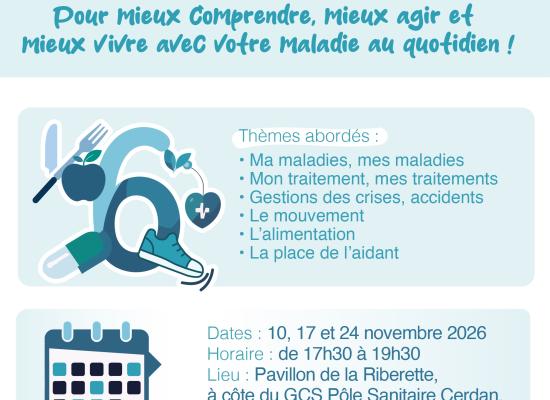 Pour mieux comprendre , mieux agir et mieux vivre avec votre maladie au quotidien 